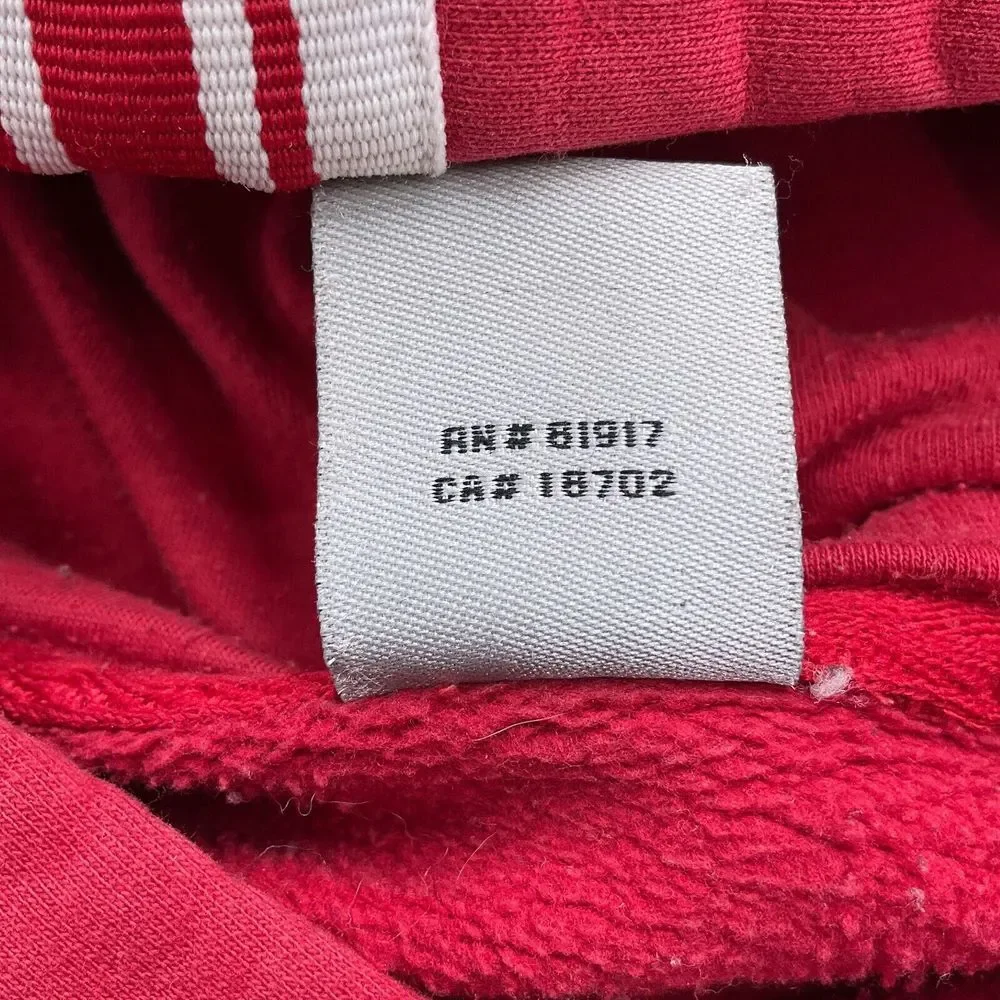 Jordan Hoodie Men‎ Large Red White Stitched Twill Stripe Pullover Basketball